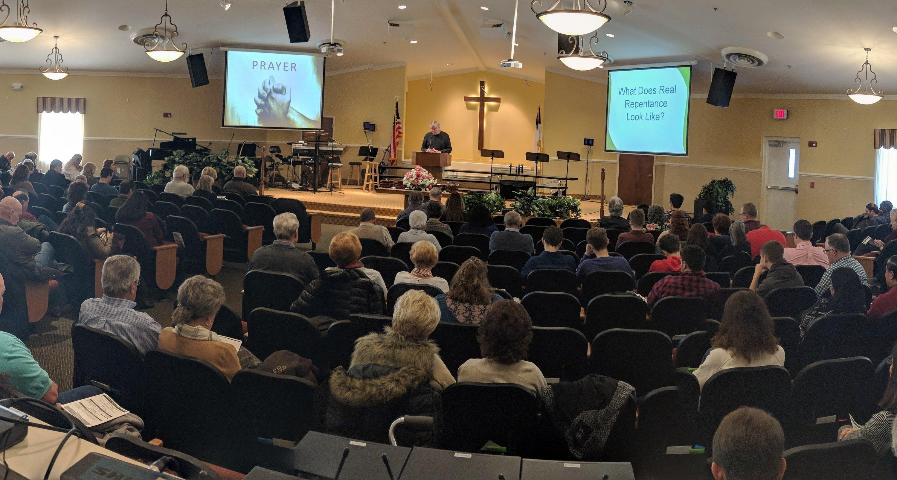 Sunday service at Jackson Baptist Church